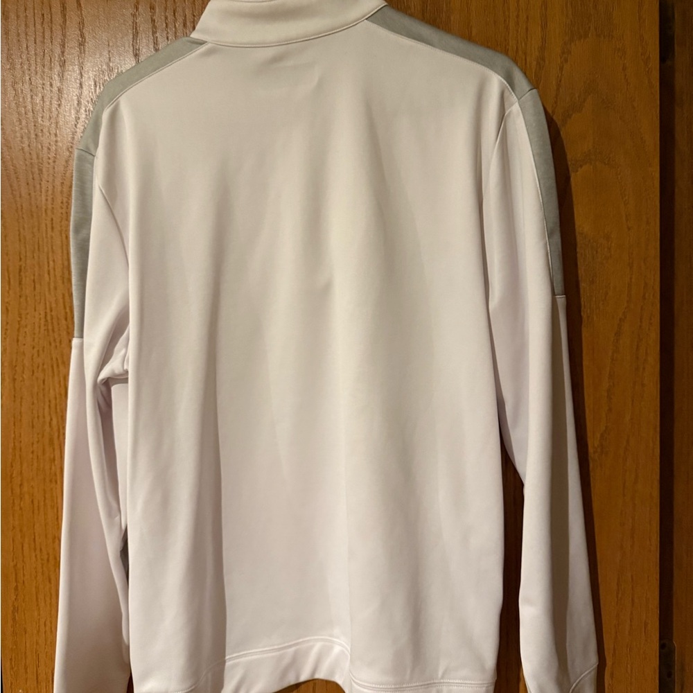 Callaway White and Gray Zip Up Sweater - Picture 3 of 5